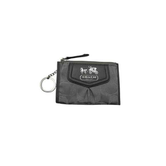 Coach Mini Skinny MADISON Signature ID Case Wallet Key Chain - Silver - Picture 8 of 12